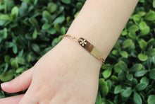 Load image into Gallery viewer, 14K Yellow Gold Nameplate Flower Baby Bracelet
