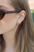 Load image into Gallery viewer, 14K Yellow Gold Diamond Oversized Cage Earrings
