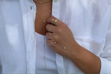 Load image into Gallery viewer, 14K Yellow Gold Diamond Bezel Hand Chain
