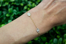 Load image into Gallery viewer, 14K Yellow Gold Diamond Jewish Pride Bracelet
