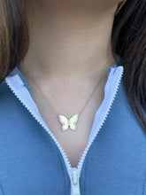 Load image into Gallery viewer, 14K Gold and Diamond Butterfly Necklace
