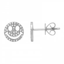 Load image into Gallery viewer, 14K Gold Large Smile Studs
