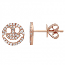 Load image into Gallery viewer, 14K Gold Large Smile Studs
