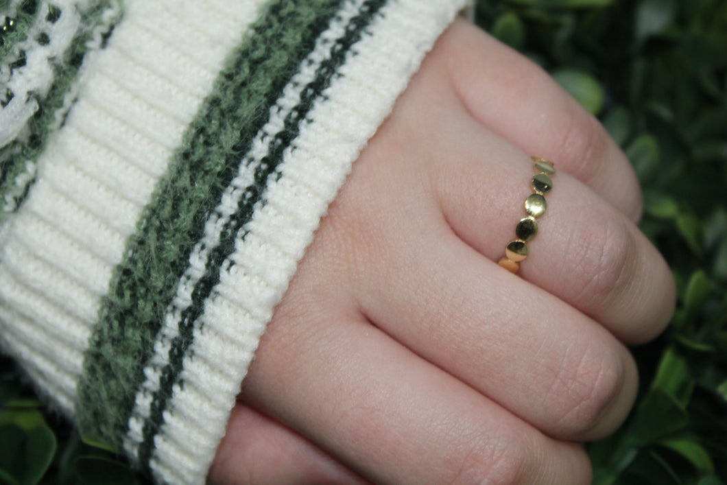 14K Yellow Gold Circle Ring