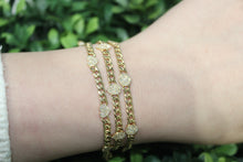 Load image into Gallery viewer, 14K Yellow Gold Cuban Diamond Circle Bracelet
