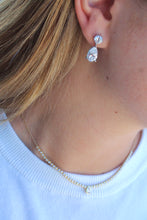 Load image into Gallery viewer, 14K White Gold Lab Grown Diamonds Pear Drop Earrings

