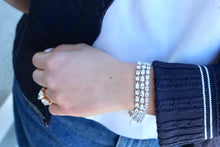 Load image into Gallery viewer, 14K White Gold Multi Shape Lab Grown Diamond Tennis Bracelet
