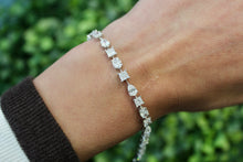Load image into Gallery viewer, 14K White Gold Multi Shape Lab Grown Diamond Tennis Bracelet

