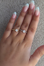 Load image into Gallery viewer, 14K Gold Diamond Circle Beaded Band Ring
