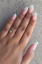 Load image into Gallery viewer, 14K Yellow Gold Diamond Circle Open Ring
