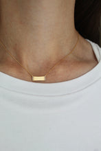 Load image into Gallery viewer, 14K Yellow Gold and Diamond Bar Necklace
