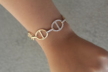 Load image into Gallery viewer, 14K Yellow Gold Diamond Link Bracelet
