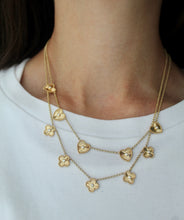 Load image into Gallery viewer, 14K Yellow Gold Fluted Heart Diamond Necklace
