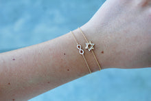 Load image into Gallery viewer, 14K Gold Medium Star of David Diamond Bracelet
