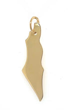 Load image into Gallery viewer, 14K Mini Map of Israel Charm

