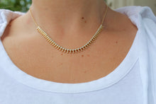 Load image into Gallery viewer, 14K Yellow Gold Diamond Spike Necklace
