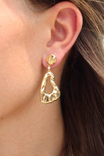 Load image into Gallery viewer, 14K Yellow Gold Abstract Drop Diamond Earrings

