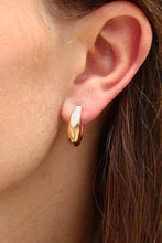 Load image into Gallery viewer, 14K Yellow Gold Diamond Hoops

