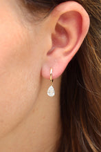 Load image into Gallery viewer, 14K Yellow Gold Lab Grown Pear Drop Earrings
