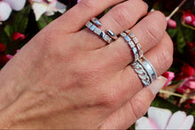 Load image into Gallery viewer, 14K White Gold Diamond Studded Band
