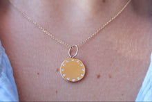Load image into Gallery viewer, 14K Rose Gold Disc with Diamonds Charm

