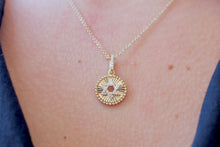 Load image into Gallery viewer, 14K Yellow Gold Fluted Diamond Star of David Charm
