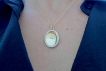 Load image into Gallery viewer, 14K Yellow Gold Diamond Oval Locket Charm
