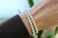 Load image into Gallery viewer, 14K Gold Round Diamond Bangle
