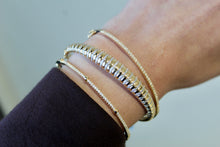 Load image into Gallery viewer, 14K Yellow Gold Diamond Fluted Bangle
