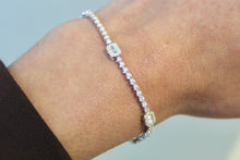 Load image into Gallery viewer, 14K Gold Diamond Emerald Shape Bracelet
