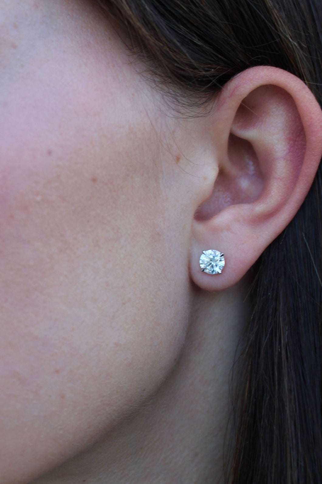 14K White Gold 2ct Lab Grown Diamond Studs