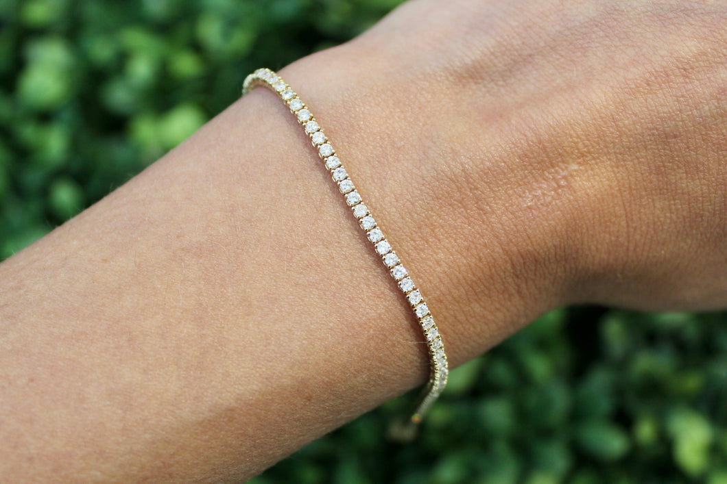 14K Gold 2ct Tennis Bracelet