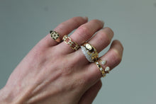 Load image into Gallery viewer, 14K Yellow Gold Diamond Pear Open Ring
