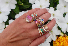 Load image into Gallery viewer, 14K Yellow Gold Diamond and Pink Sapphire Heart Ring
