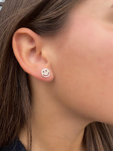 Load image into Gallery viewer, 14K Gold Large Smile Studs
