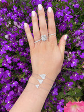Load image into Gallery viewer, 14K Gold Diamond Medium Elongated Sideways Heart Bracelet
