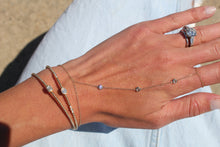 Load image into Gallery viewer, 14K Yellow Gold Emerald Diamond Flex Bangle
