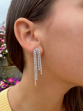 Load image into Gallery viewer, 14K Gold Dangling Diamond Earrings
