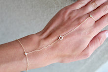Load image into Gallery viewer, 14K Yellow Gold Diamond Star of David Hand Chain
