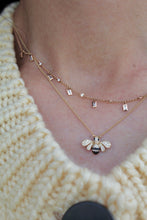 Load image into Gallery viewer, 14K Gold Diamond Bee Necklace

