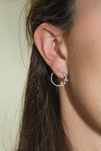 Load image into Gallery viewer, 14K White Gold Diamond Studded Earrings
