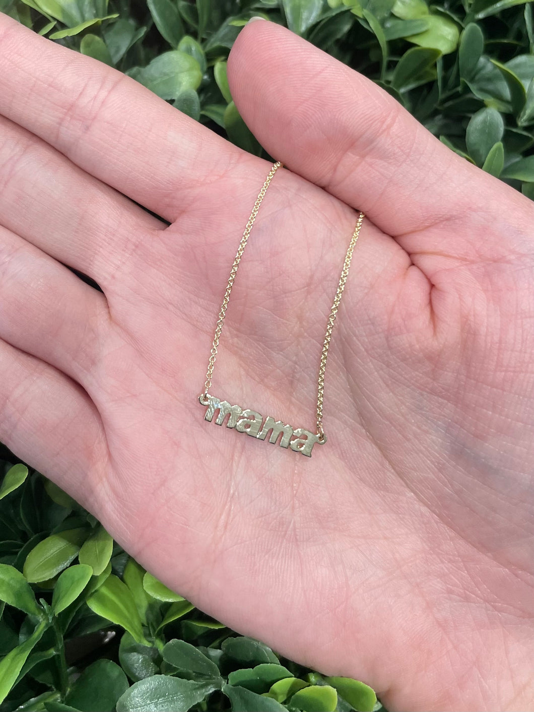 14K Yellow Gold mama Necklace