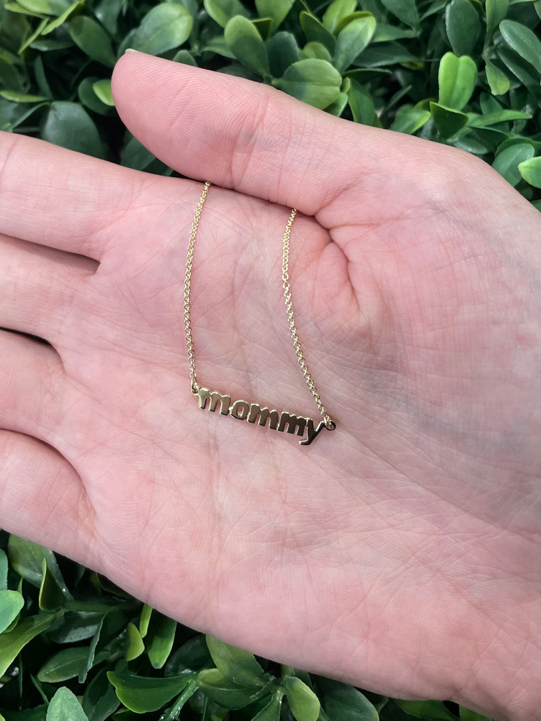 14K Yellow Gold Small Mommy Necklace