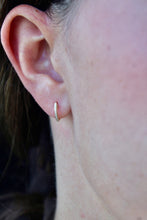 Load image into Gallery viewer, 14K Gold Diamond 11mm Huggies
