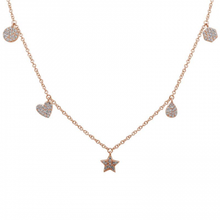 Load image into Gallery viewer, 14k Gold Multi-Shape Diamond Necklace
