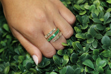 Load image into Gallery viewer, 14K Yellow Gold Diamond and Emerald Baguette Wrap Ring
