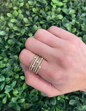 Load image into Gallery viewer, 14K Yellow Gold Beaded Diamond Ring
