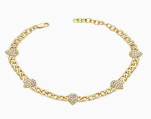 Load image into Gallery viewer, 14K Yellow Gold and Diamond Large Pear Shape Bracelet
