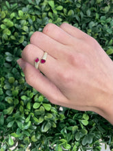 Load image into Gallery viewer, 14K Yellow Gold Diamond and Ruby Wrap Ring
