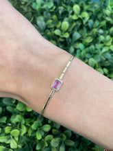 Load image into Gallery viewer, 14K Yellow Gold Flexible Pink Sapphire Bracelet
